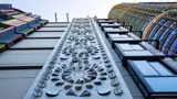 Low angle shot of shellwall artwork on building