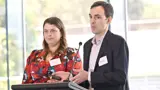 Dylan Carr presenting at the Co:Lab event