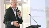 Rene Burkart presenting at the Co:Lab event