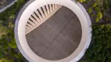 Birds eye view of the Pier Pavilion roof oculus