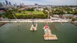 Aerial view of Sydney Fish Market construction site