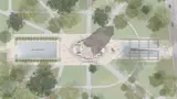 Artist's impression the Anzac Memorial Centenary extension - aerial view