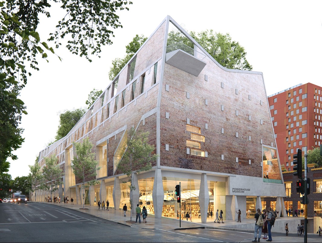 Artist's impression of Powerhouse Ultimo Museum exterior - street view